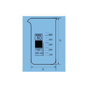 BECHER VERRE FORME HAUTE 600 ML