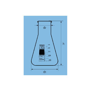 ERLENMEYER VERRE COL LARGE 50 ML