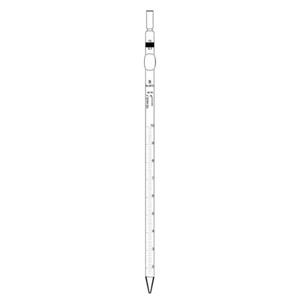 PIPETTE B 0 EN BAS 20ML 1/10