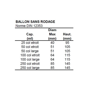 BALLON 50 ML COL LARGE