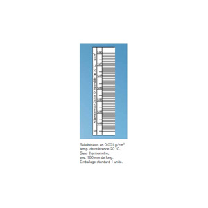 Densim&egrave;tre standard, sans thermom&egrave;tre - 1,720 &agrave; 1,780 g/cm3