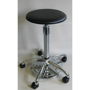Tabouret &agrave; assise en vinyle - WST001286