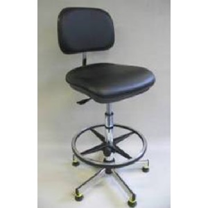 Si&egrave;ge de laboratoire &agrave; assise en vinyle antistatique - WST001551