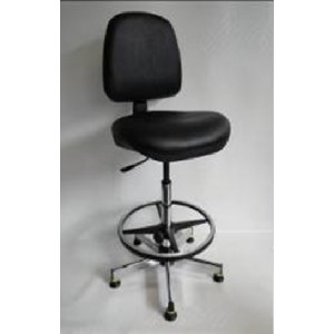 Si&egrave;ge de laboratoire &agrave; assise en vinyle antistatique - WST001567