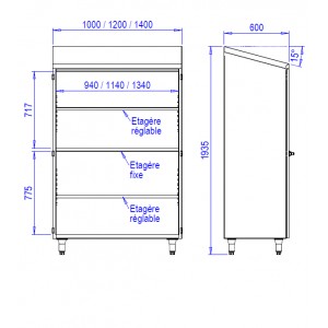 Armoire haute à portes battantes - WST000254