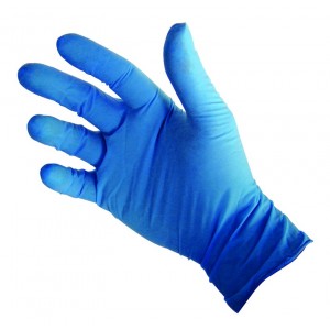 Gants latex bleu poudrés